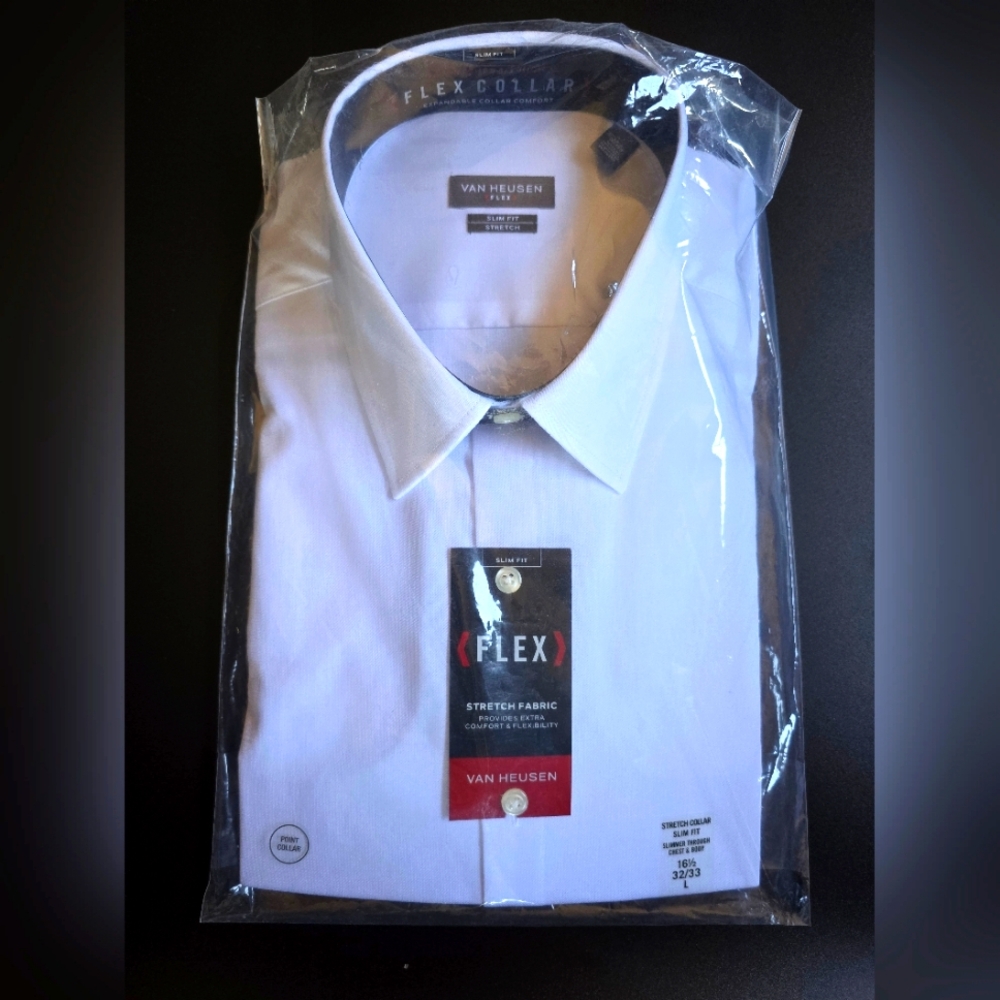 White Button-Up Collared Shirt